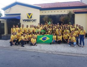 Colaboradores do Grupo Viper em clima de Copa